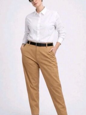 Wildfang Tan Trousers - High-Rise Straight Leg size 8 New